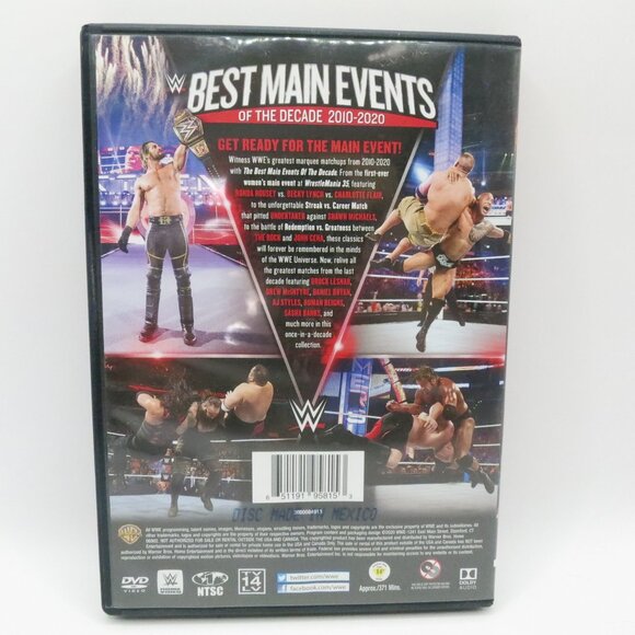 Best Main Events of The Decade WWE 2010-2020 DVD Double Disc - Picture 2 of 7